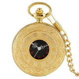 Antique Style Roman Numerals Pocket Watch Men Women Black Hollow Case Quartz Steampunk Vintage Pendant Necklace Gift cep saati